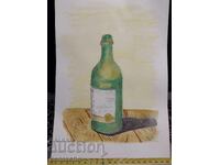 Watercolor drawing - bottle