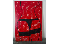 Original painting acrylic and other paints on canvas