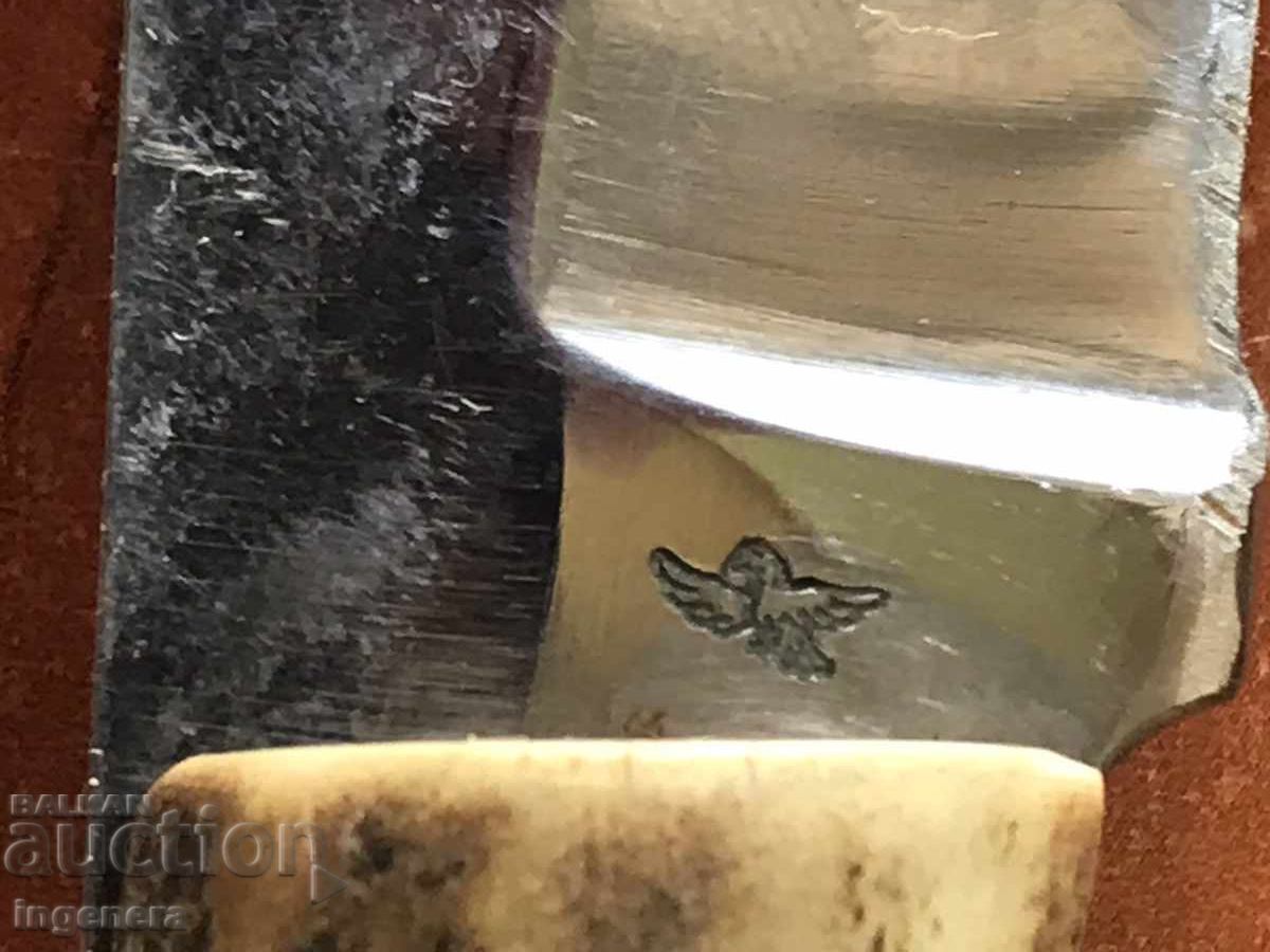 Delivery of FOLDING KNIFE, ANTIQUE BLADE, MARKED BLADE, HORN Delivery of FOLDING KNIFE, ANTIQUE BLADE, MARKED BLADE, HORN