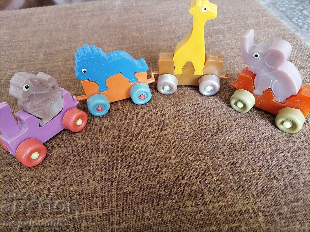 Παιδικό τρένο με ζώα, από τη δεκαετία του 1980 με τιμή 50.00 BGN | € 25.56 Παιδικό τρένο με ζώα, από τη δεκαετία του 1980 με τιμή 50.00 BGN | € 25.56