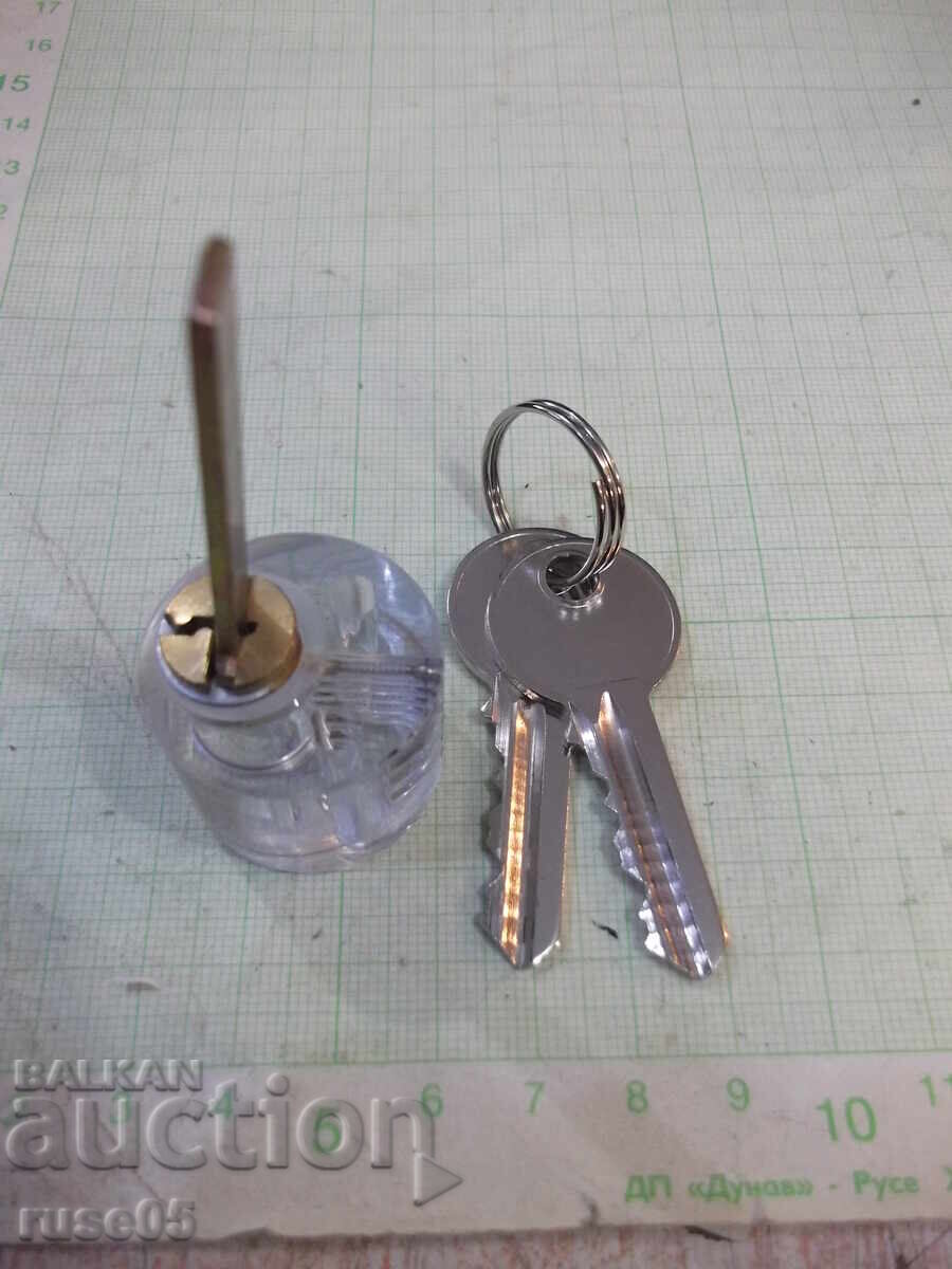 Delivery of Transparent lock with two keys, new Delivery of Transparent lock with two keys, new