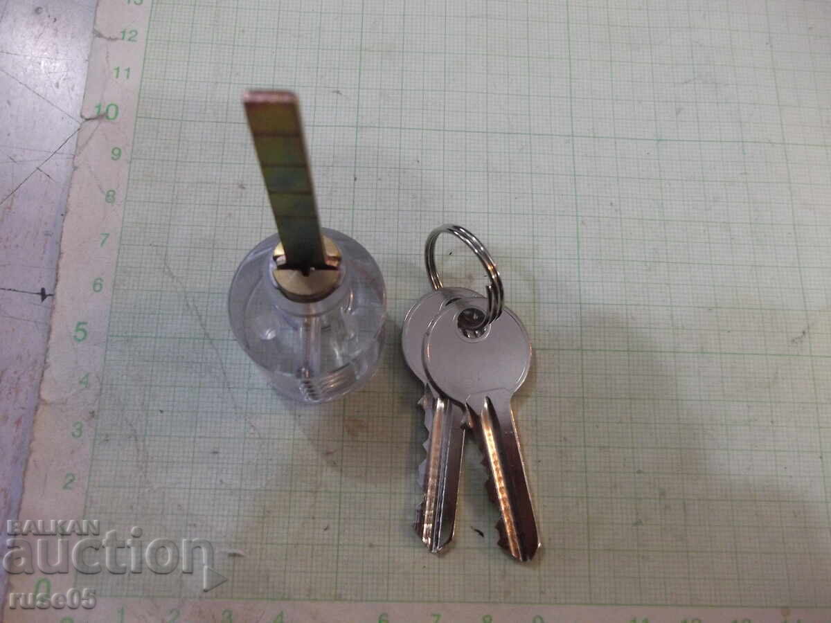 Transparent lock with two keys, new - 5 Transparent lock with two keys, new - 5