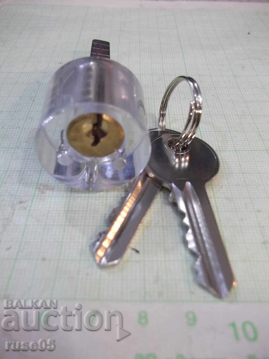 Transparent lock with two keys, new - 6 Transparent lock with two keys, new - 6