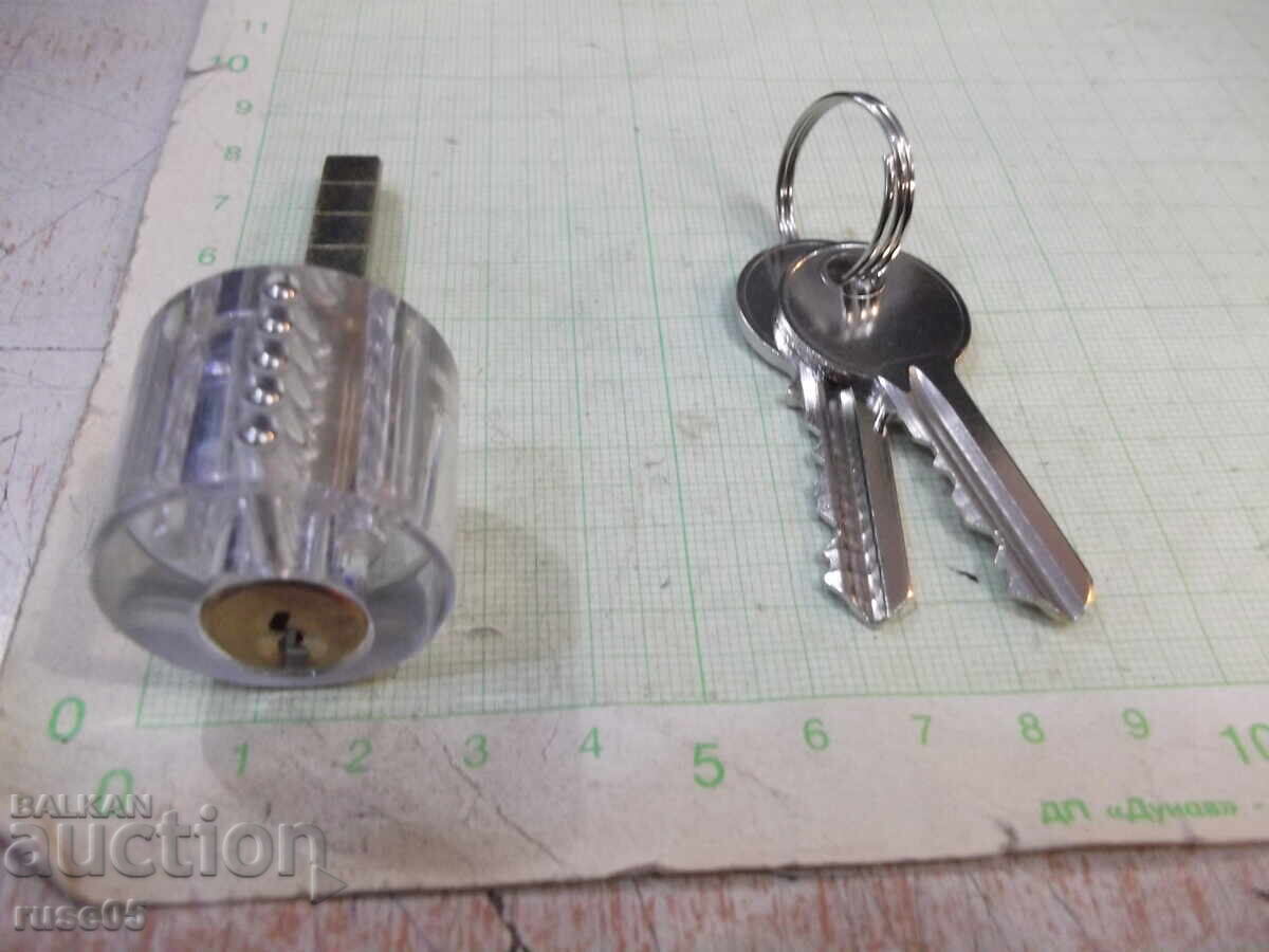 Transparent lock with two keys, new Transparent lock with two keys, new