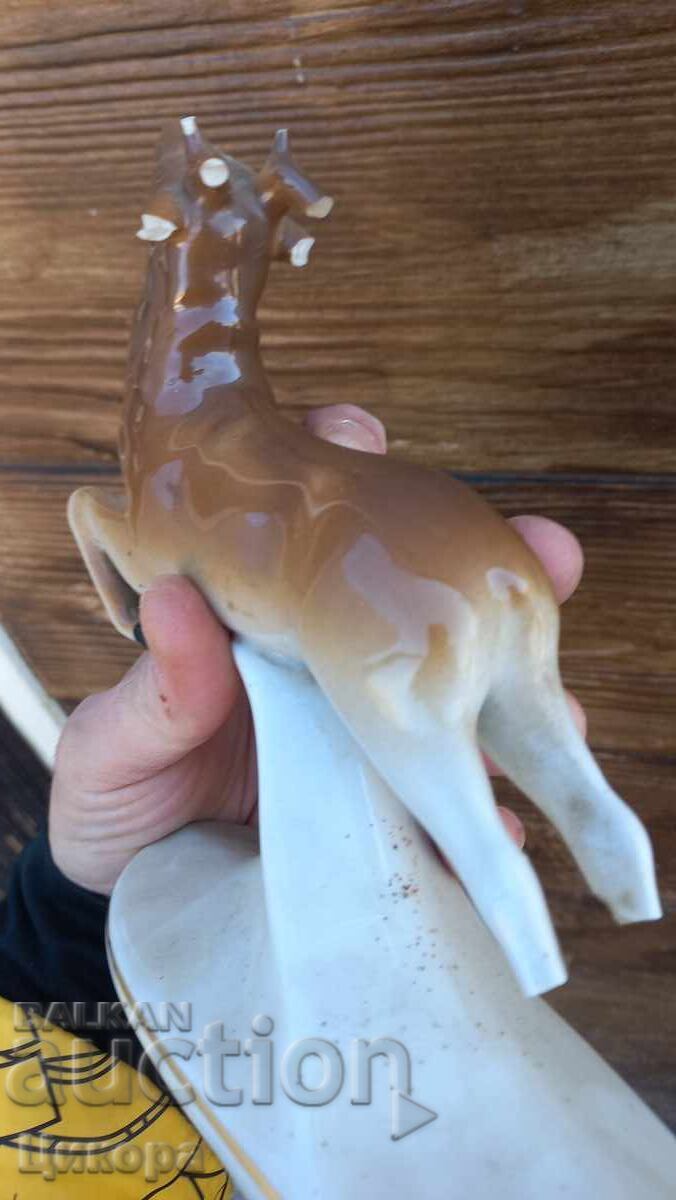 OLD BULGARIAN PORCELAIN STATUETTE DEER FIGURE with price 120.00 BGN | € 61.36 OLD BULGARIAN PORCELAIN STATUETTE DEER FIGURE with price 120.00 BGN | € 61.36