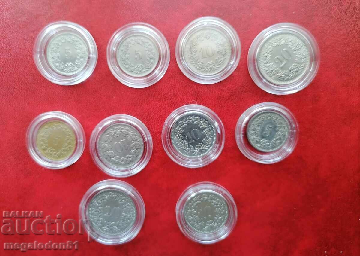 Лот рапени, различни стойности, Швейцария Лот рапени, различни стойности, Швейцария