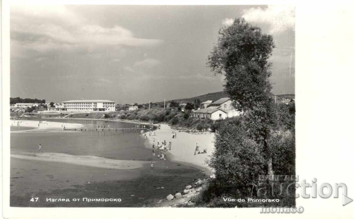 Стара картичка - Приморско, Изглед Стара картичка - Приморско, Изглед