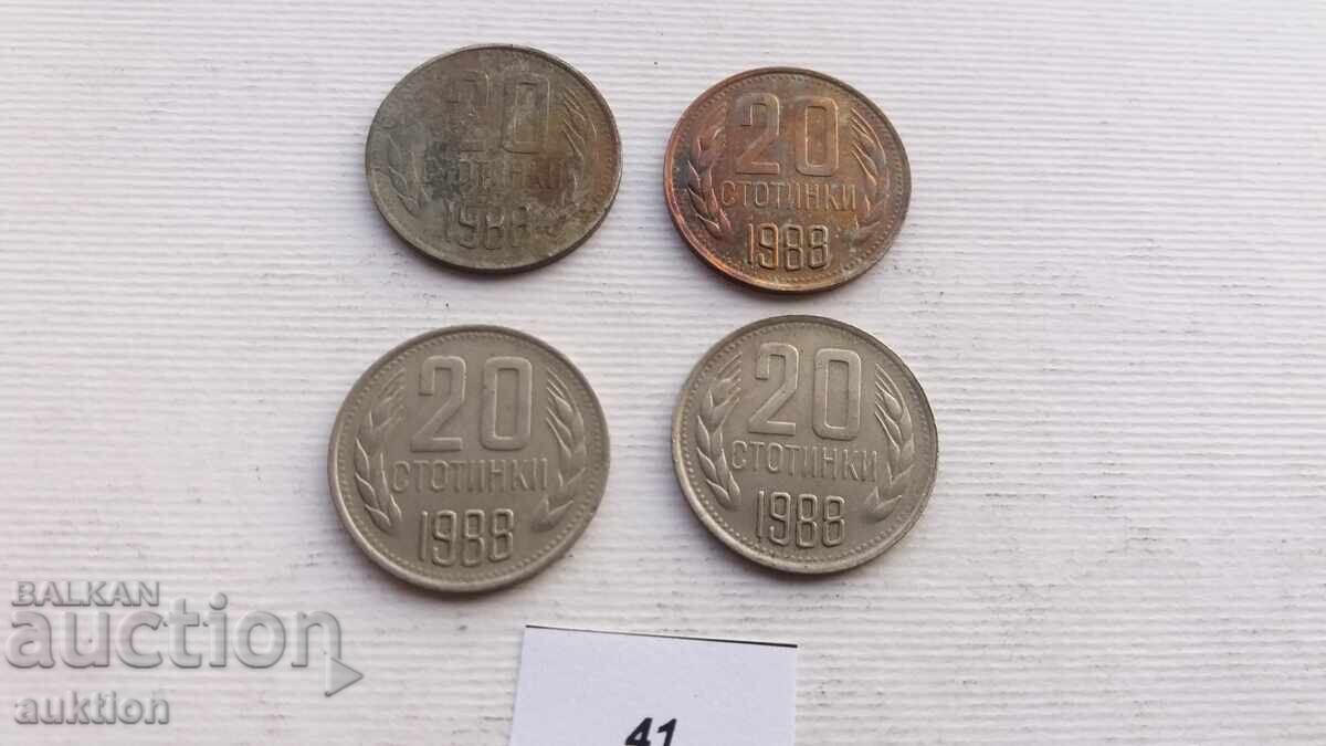 Auction 20 CENTS 1988 YEAR 4 NUMBERS Auction 20 CENTS 1988 YEAR 4 NUMBERS