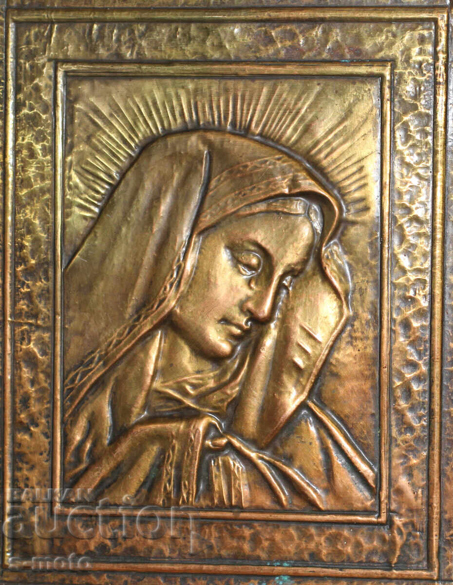Religious plaque, icon panel, forged copper with price 250.00 BGN | € 127.82 Religious plaque, icon panel, forged copper with price 250.00 BGN | € 127.82