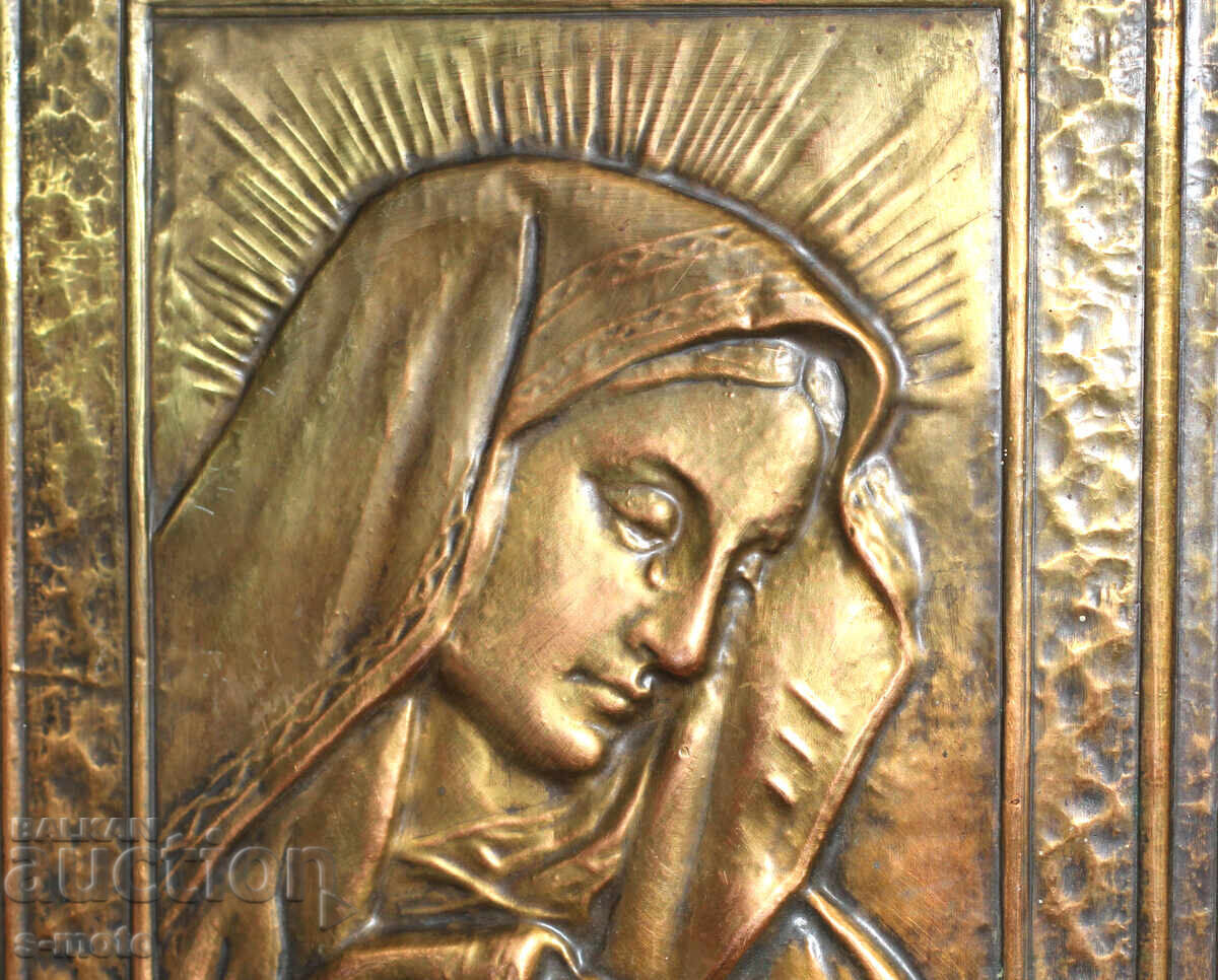 Religious plaque, icon panel, forged copper - 5 Religious plaque, icon panel, forged copper - 5