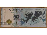 50 PESOS 2015, ΑΡΓΕΝΤΙΝΗ - Ιωβηλαίο τραπεζογραμμάτιο - UNC