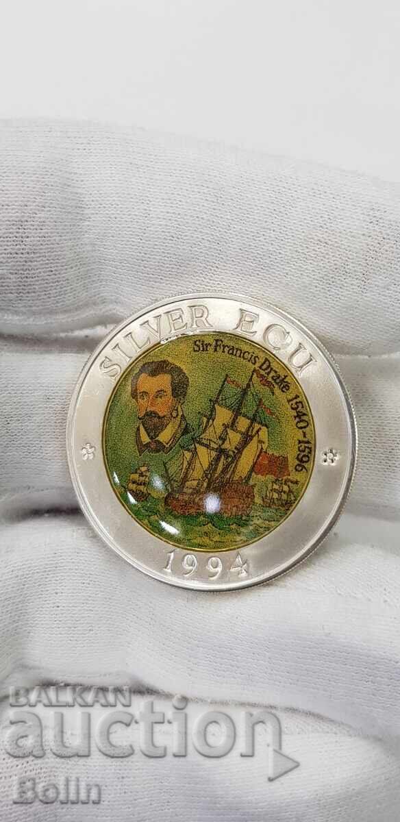 Colored Silver Coin ECU, ECU - 1994 England with price 95.00 BGN | € 48.57 Colored Silver Coin ECU, ECU - 1994 England with price 95.00 BGN | € 48.57