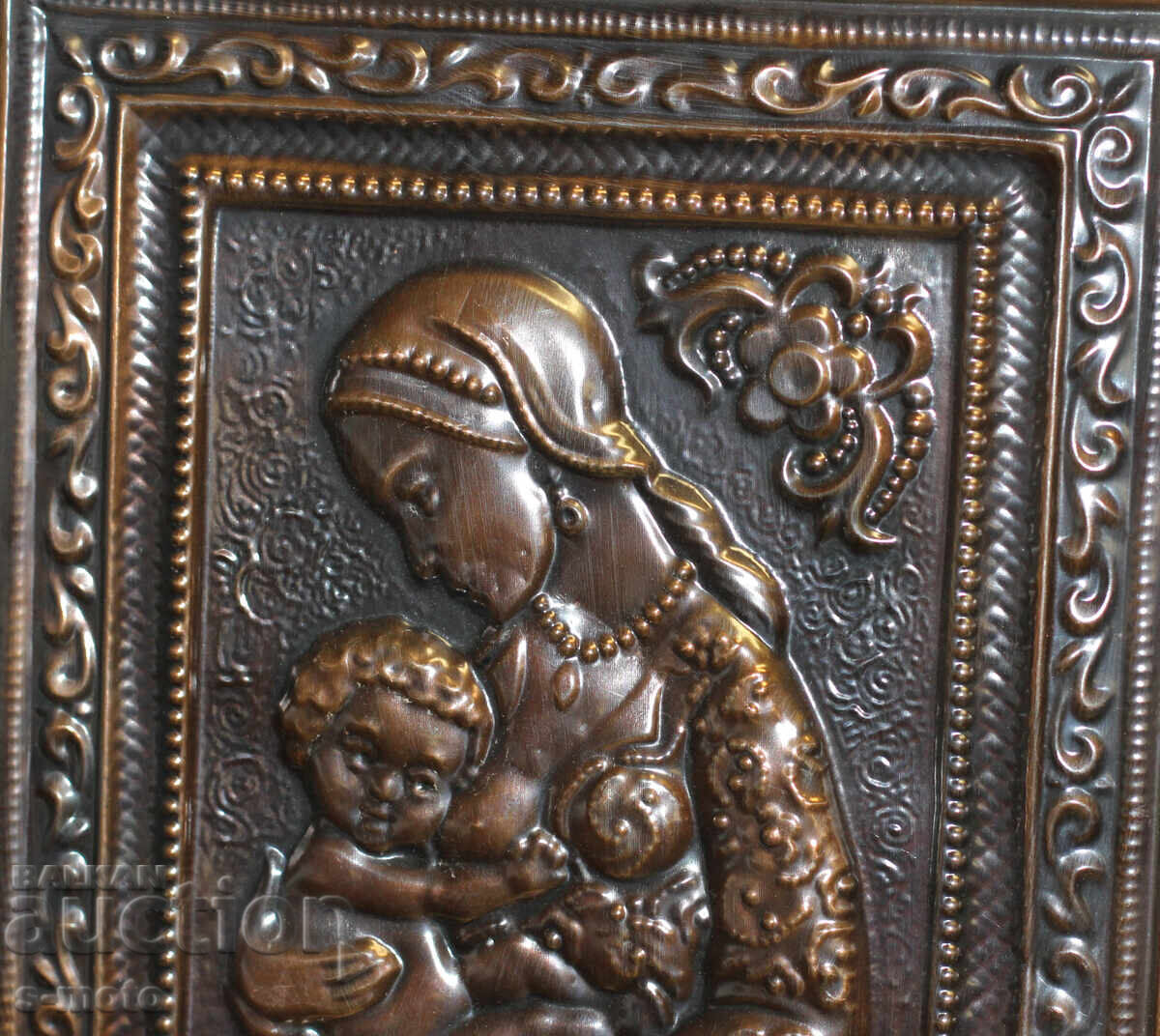 Delivery of Religious plaque, icon panel, forged copper Delivery of Religious plaque, icon panel, forged copper