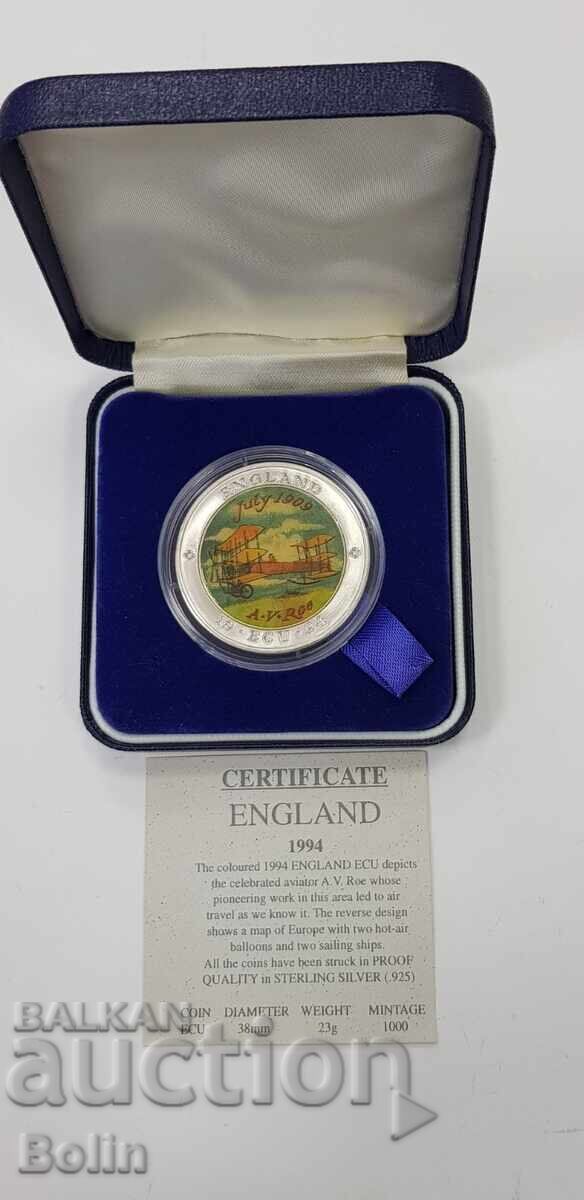 Colored Silver Coin ECU, ECU - 1994 England - 7