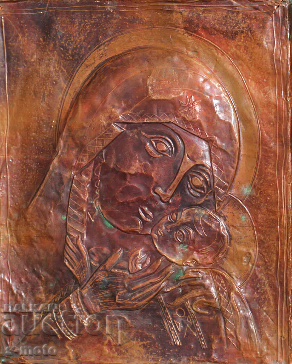 Θρησκευτική πλάκα, πίνακας εικονιδίων, σφυρήλατος χαλκός Θρησκευτική πλάκα, πίνακας εικονιδίων, σφυρήλατος χαλκός