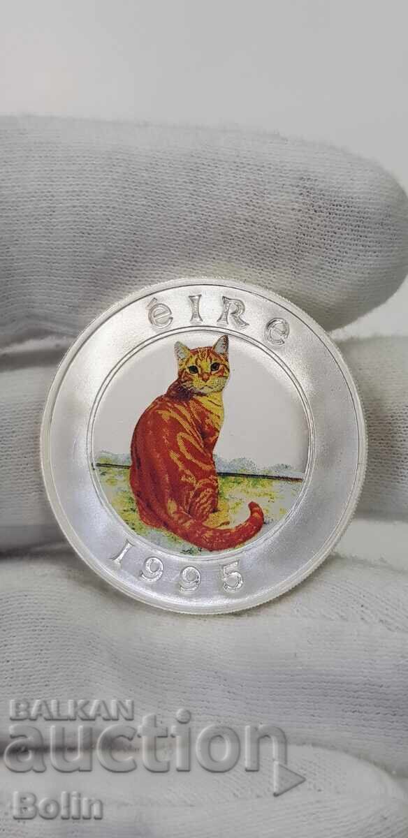 Auction Colored Silver Coin ECU, ECU - 1995 England Auction Colored Silver Coin ECU, ECU - 1995 England