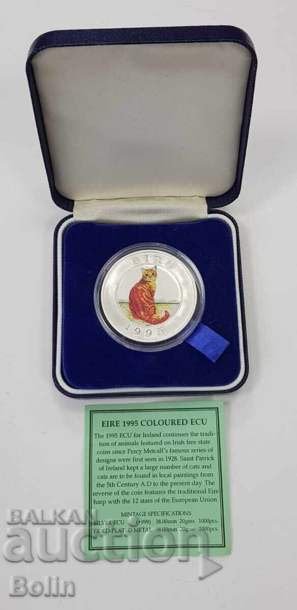 Colored Silver Coin ECU, ECU - 1995 England - 7 Colored Silver Coin ECU, ECU - 1995 England - 7