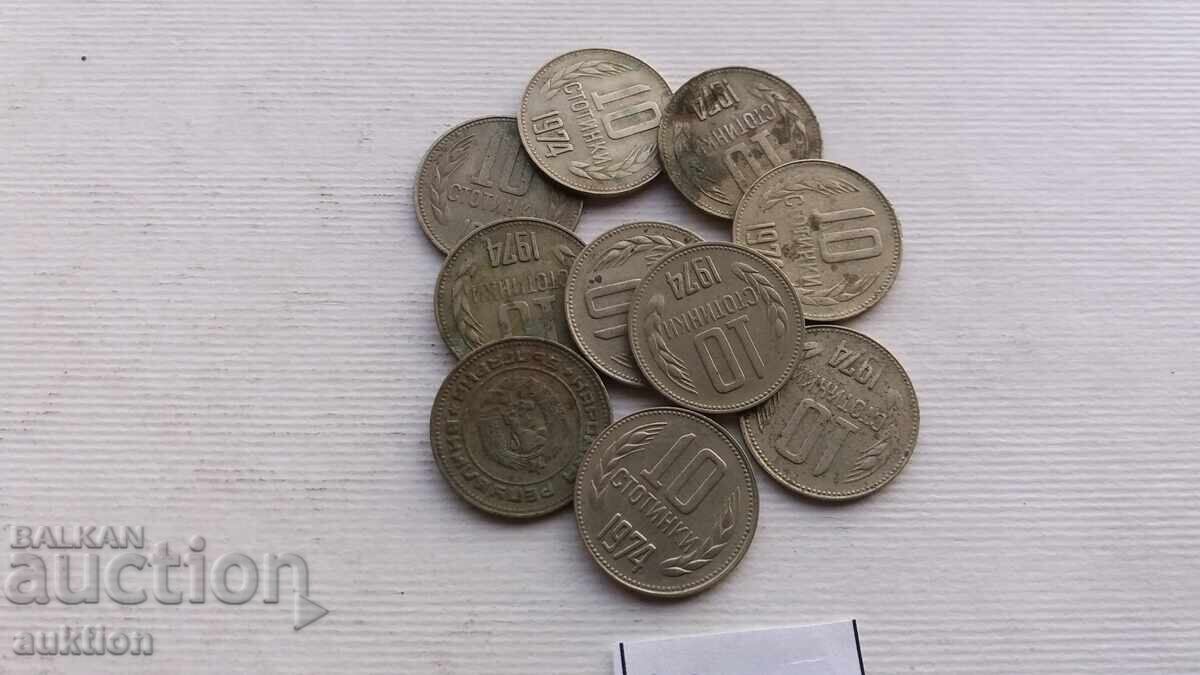 10 HUNDREDS 1974 10 ISSUES