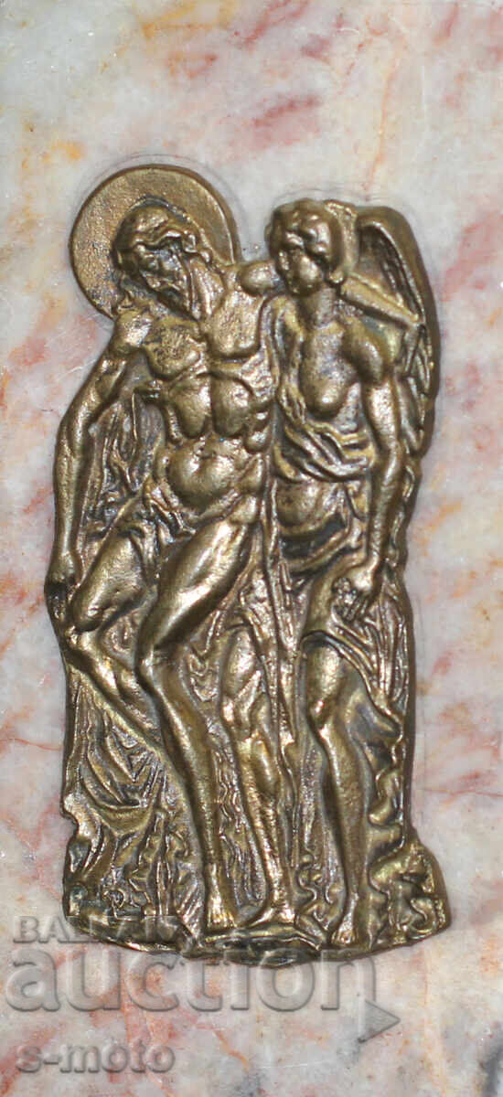 Χάλκινο μάρμαρο εικονίδιο θρησκευτικής πινακίδας Χάλκινο μάρμαρο εικονίδιο θρησκευτικής πινακίδας