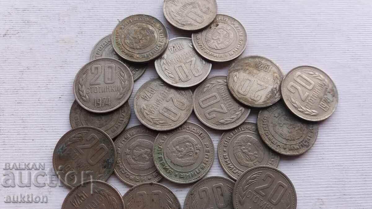 Delivery of 20 CENTS 1974 YEAR 20 NUMBERS Delivery of 20 CENTS 1974 YEAR 20 NUMBERS