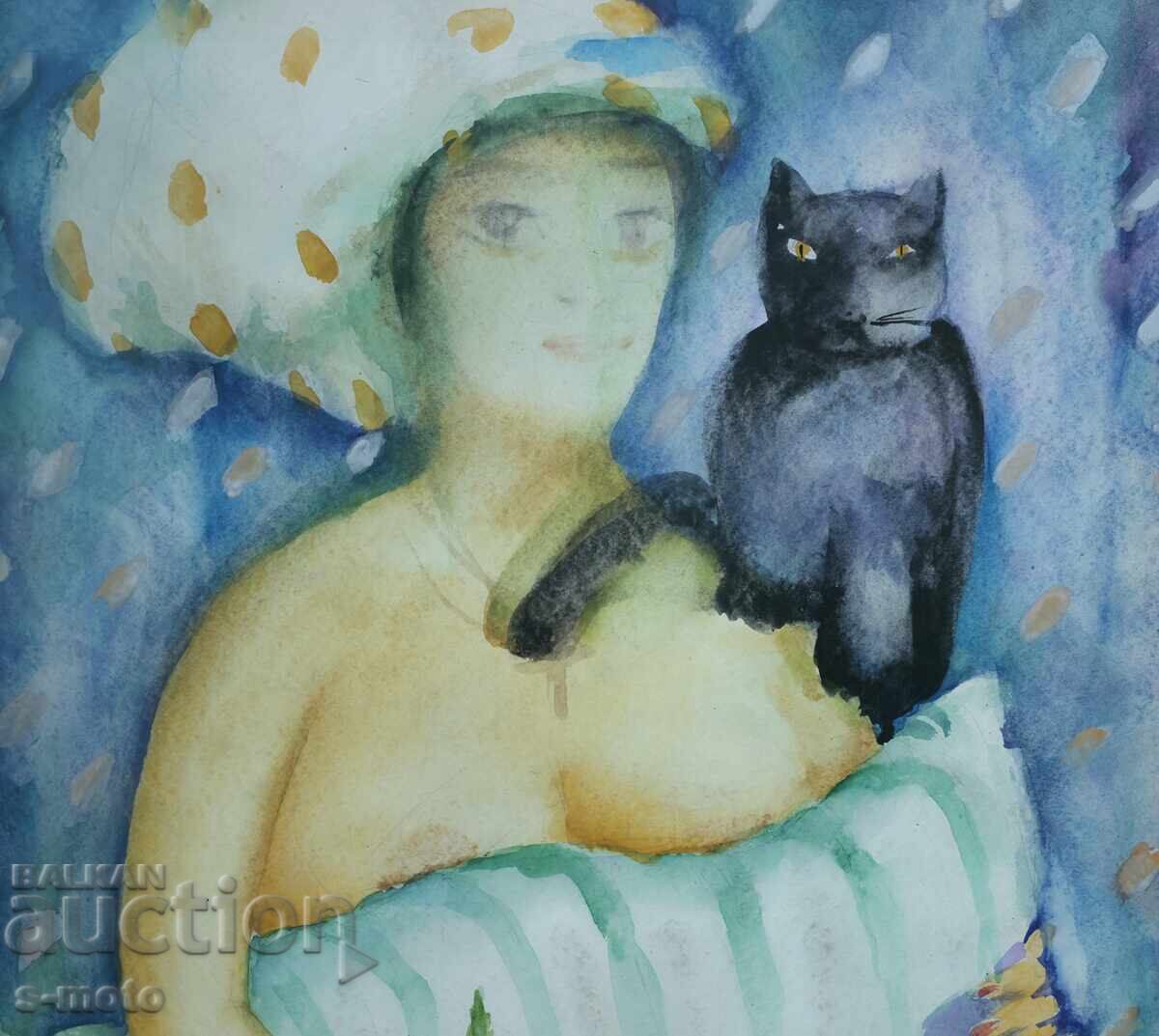 Georgi Tkachov / 1962- / Watercolor female portrait 1999 - 5 Georgi Tkachov / 1962- / Watercolor female portrait 1999 - 5