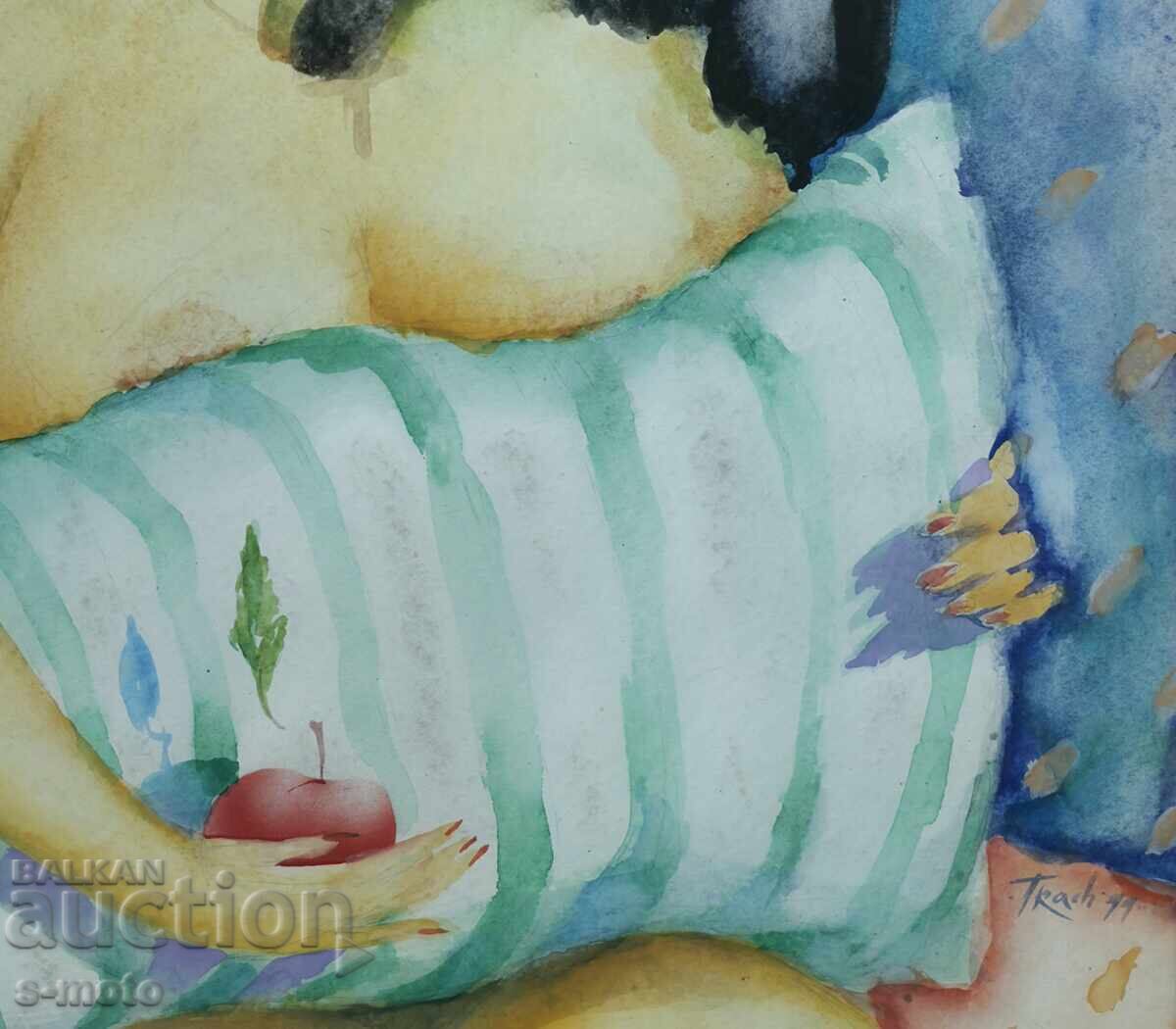 Georgi Tkachov / 1962- / Watercolor female portrait 1999 - 7 Georgi Tkachov / 1962- / Watercolor female portrait 1999 - 7