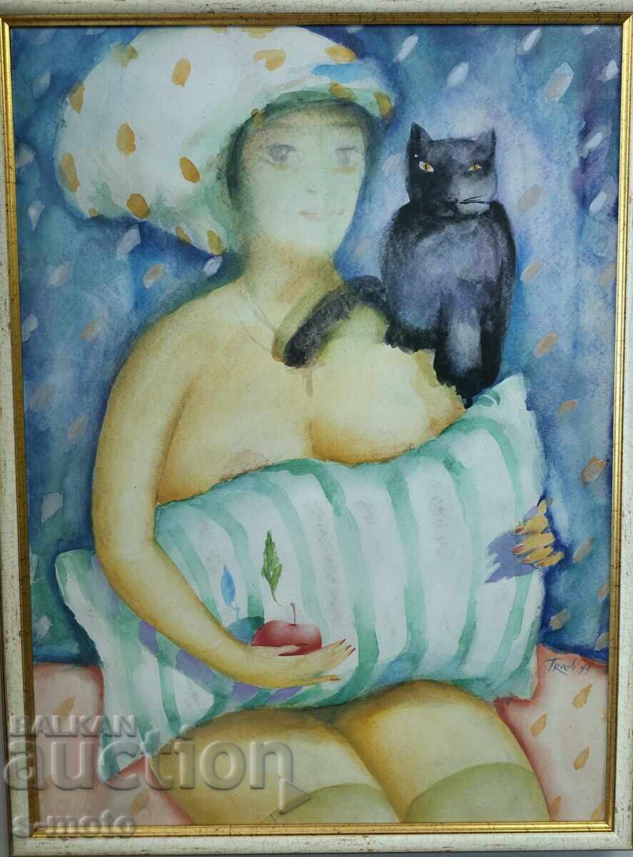 Georgi Tkachov / 1962- / Watercolor female portrait 1999 Georgi Tkachov / 1962- / Watercolor female portrait 1999