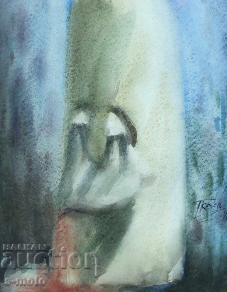 Georgi Tkachov / 1962- / Watercolor figure portrait 1996 with price 350.00 BGN | € 178.95 Georgi Tkachov / 1962- / Watercolor figure portrait 1996 with price 350.00 BGN | € 178.95