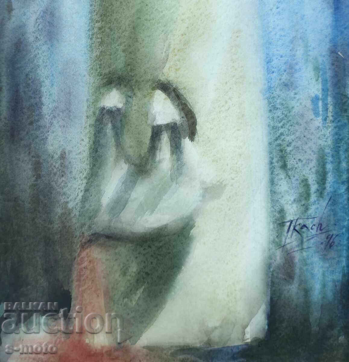 Auction Georgi Tkachov / 1962- / Watercolor figure portrait 1996 Auction Georgi Tkachov / 1962- / Watercolor figure portrait 1996