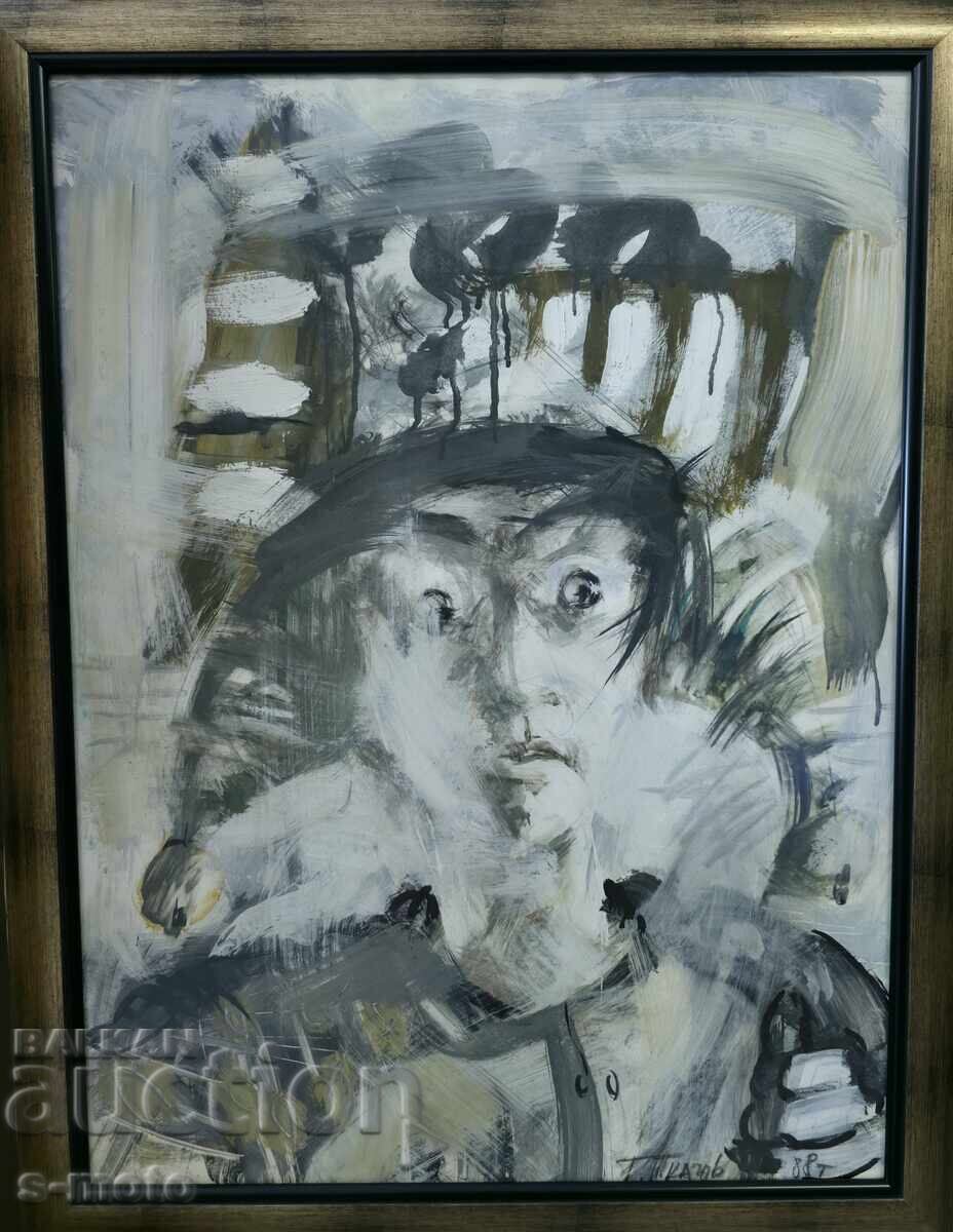 Georgi Tkachov / 1962- / Gouache figure portrait 1988 with price 450.00 BGN | € 230.08 Georgi Tkachov / 1962- / Gouache figure portrait 1988 with price 450.00 BGN | € 230.08