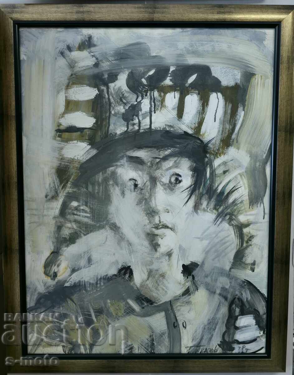 Georgi Tkachov / 1962- / Gouache figure portrait 1988 - 5 Georgi Tkachov / 1962- / Gouache figure portrait 1988 - 5