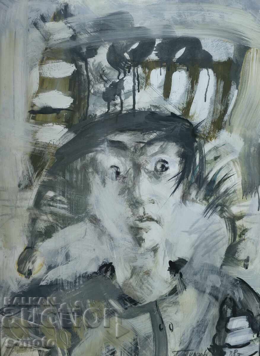 Georgi Tkachov / 1962- / Gouache figure portrait 1988 - 6 Georgi Tkachov / 1962- / Gouache figure portrait 1988 - 6