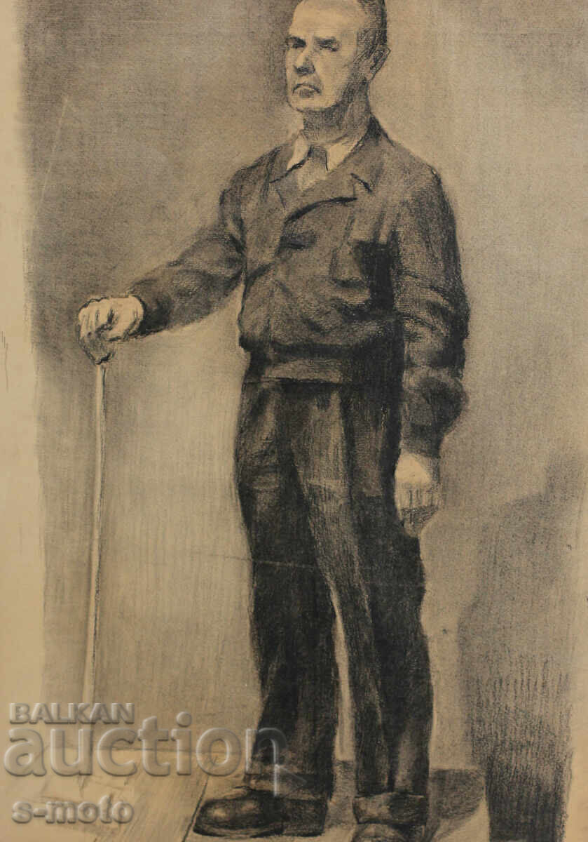 Laskar Vazvazov / 1933 – 2018 / πορτρέτο με μολύβι με τιμή 300.00 BGN | € 153.39