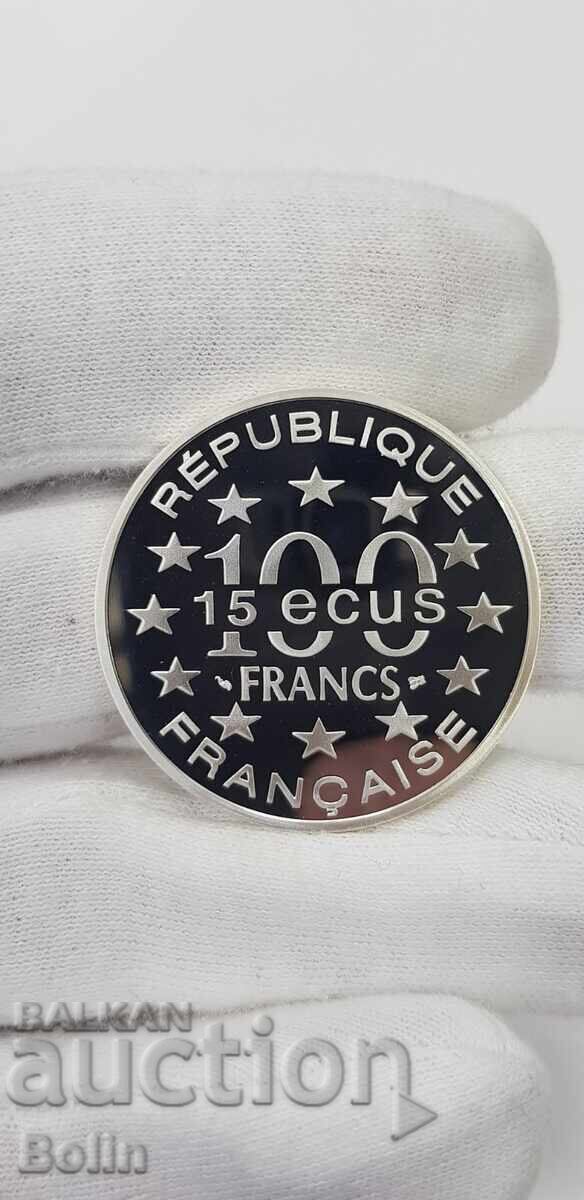 Silver coin 15 Ecu 100 francs 1994 BIG BEN with price 105.00 BGN | € 53.69