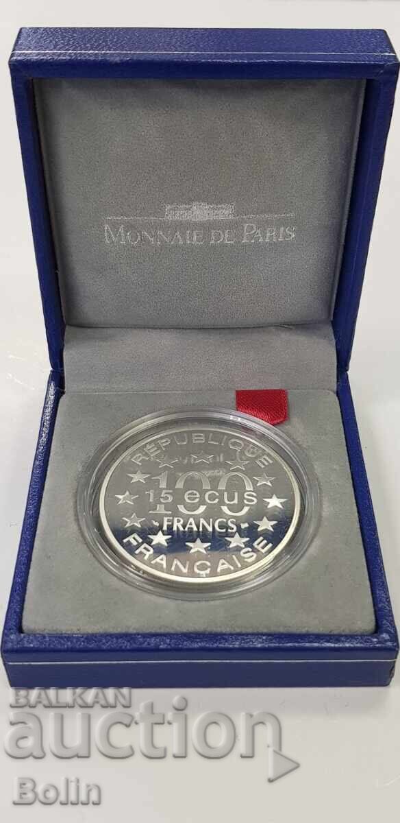 Silver coin 15 Ecu 100 francs 1994 BIG BEN - 6