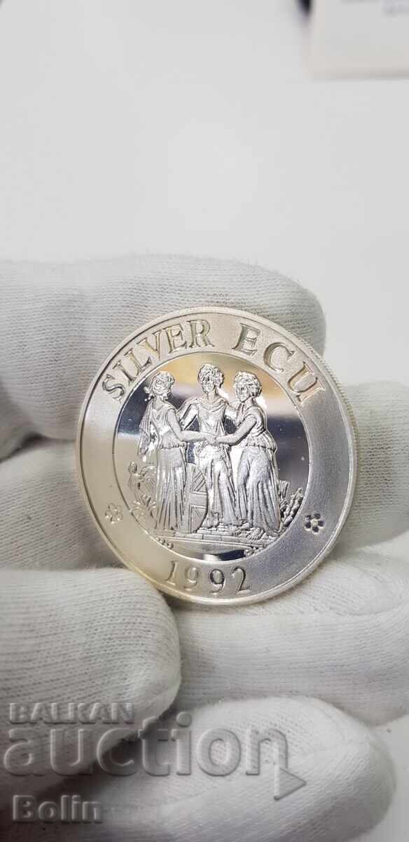 Auction Silver coin ECU, ECU - 1992 England Auction Silver coin ECU, ECU - 1992 England
