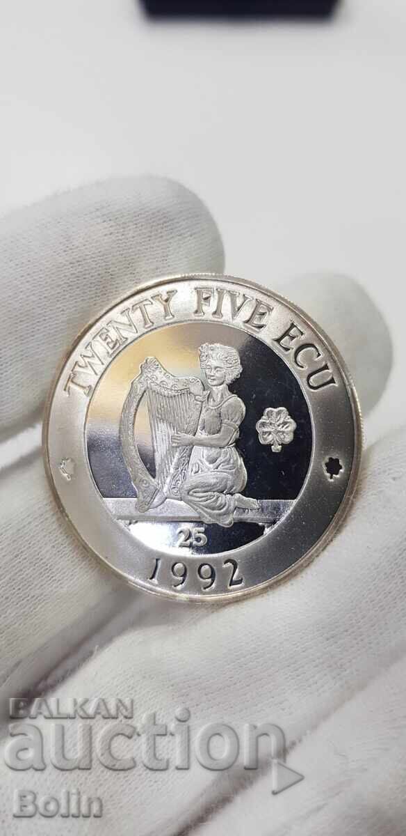 Auction Silver coin ECU, ECU - 1992 England Auction Silver coin ECU, ECU - 1992 England