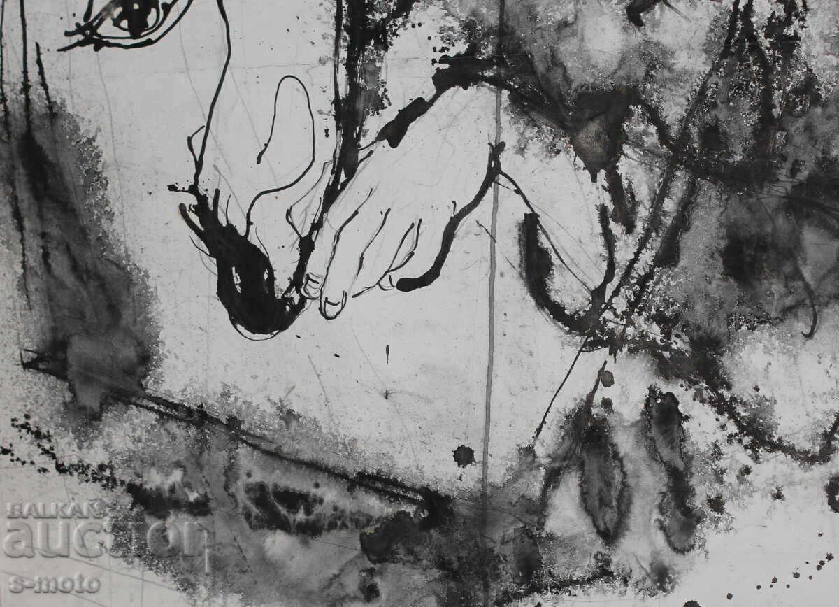 Sasho Kostov / 1954-2021 / Watercolor female portrait 1988 - 6 Sasho Kostov / 1954-2021 / Watercolor female portrait 1988 - 6