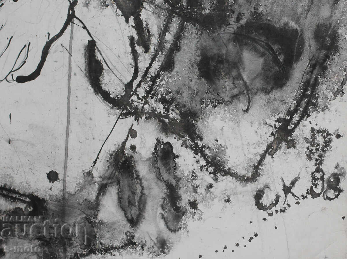 Sasho Kostov / 1954-2021 / Watercolor female portrait 1988 - 7 Sasho Kostov / 1954-2021 / Watercolor female portrait 1988 - 7