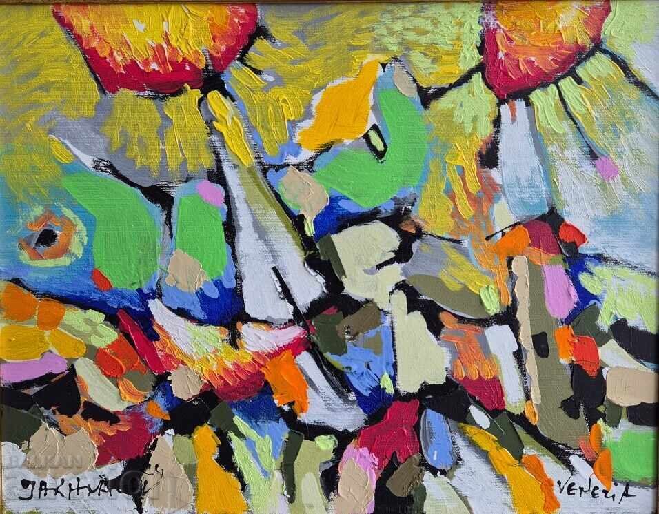 Ivan Yakhnadzhiev Barcă și farul Veneția 2024 vopsele în ulei 6 cu preț € 315.00 | 616.09 BGN