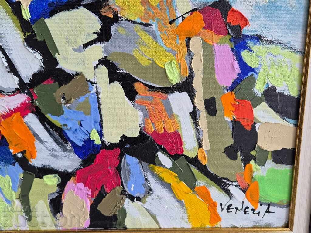 Иван Яхнаджиев Лодка и фар Венеция 2024 година маслени бои 6 - 5 Иван Яхнаджиев Лодка и фар Венеция 2024 година маслени бои 6 - 5