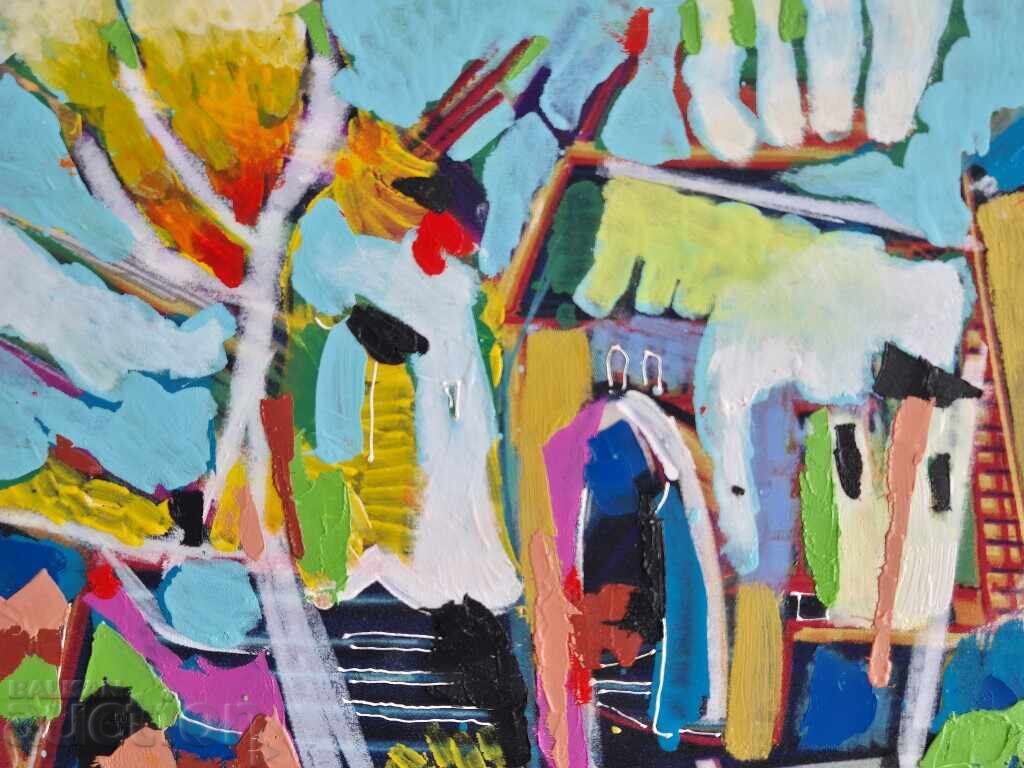 Auction Ivan Yakhnadzhiev City Landscape 2024 oil paints No. 22 Auction Ivan Yakhnadzhiev City Landscape 2024 oil paints No. 22