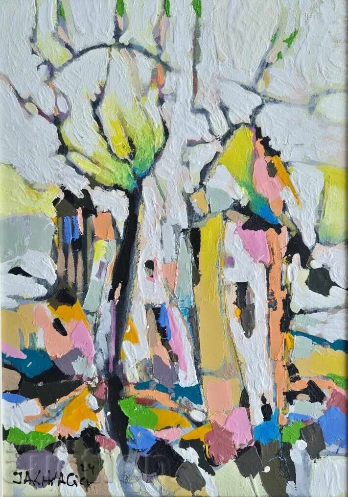Ivan Yakhnadzhiev House and Tree 2024 oil paints No. 23 with price € 275.00 | 537.85 BGN Ivan Yakhnadzhiev House and Tree 2024 oil paints No. 23 with price € 275.00 | 537.85 BGN