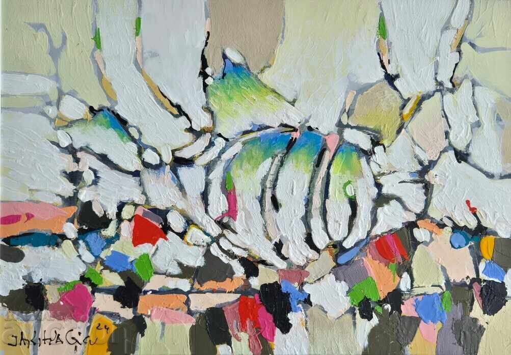 Ivan Yakhnadzhiev Fish - Sea Bream 2024 λαδομπογιές №25 με τιμή € 275.00 | 537.86 BGN