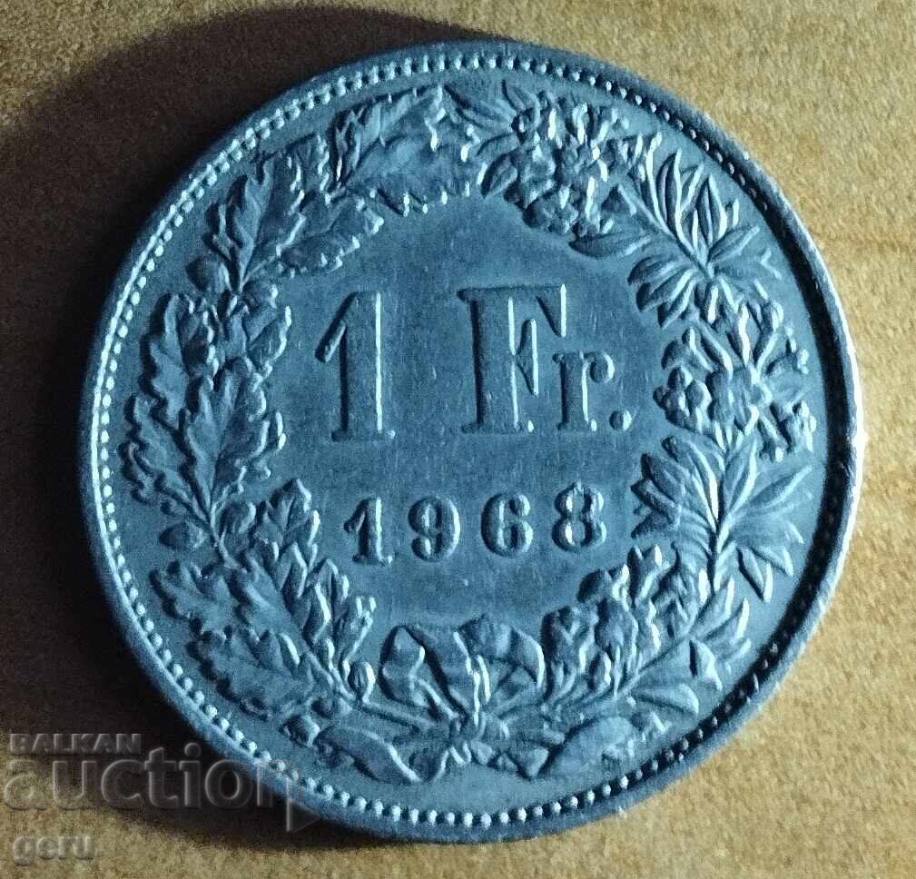 SWITZERLAND 1968 1 franc fk2