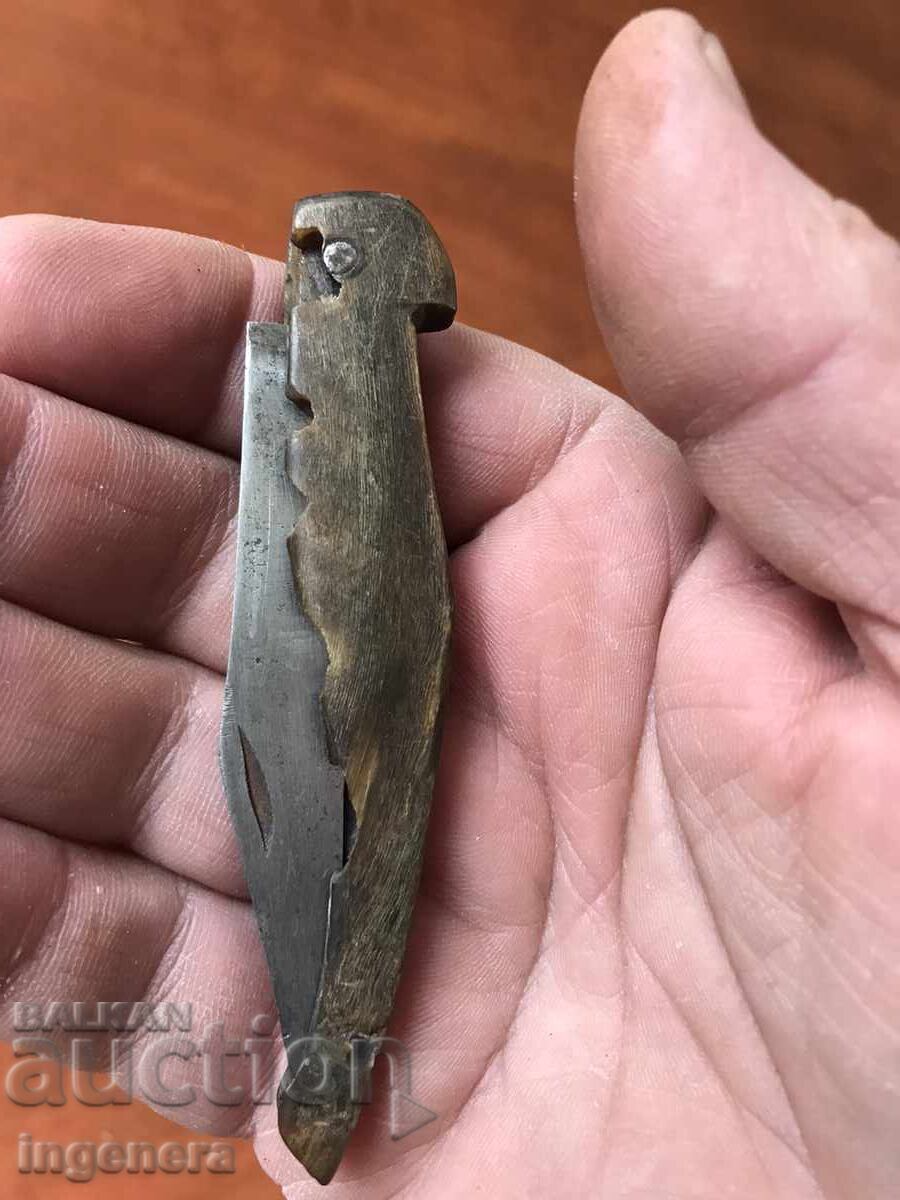 FOLDING KNIFE, VERY OLD, HORN-BLADE, LEG - 6 FOLDING KNIFE, VERY OLD, HORN-BLADE, LEG - 6