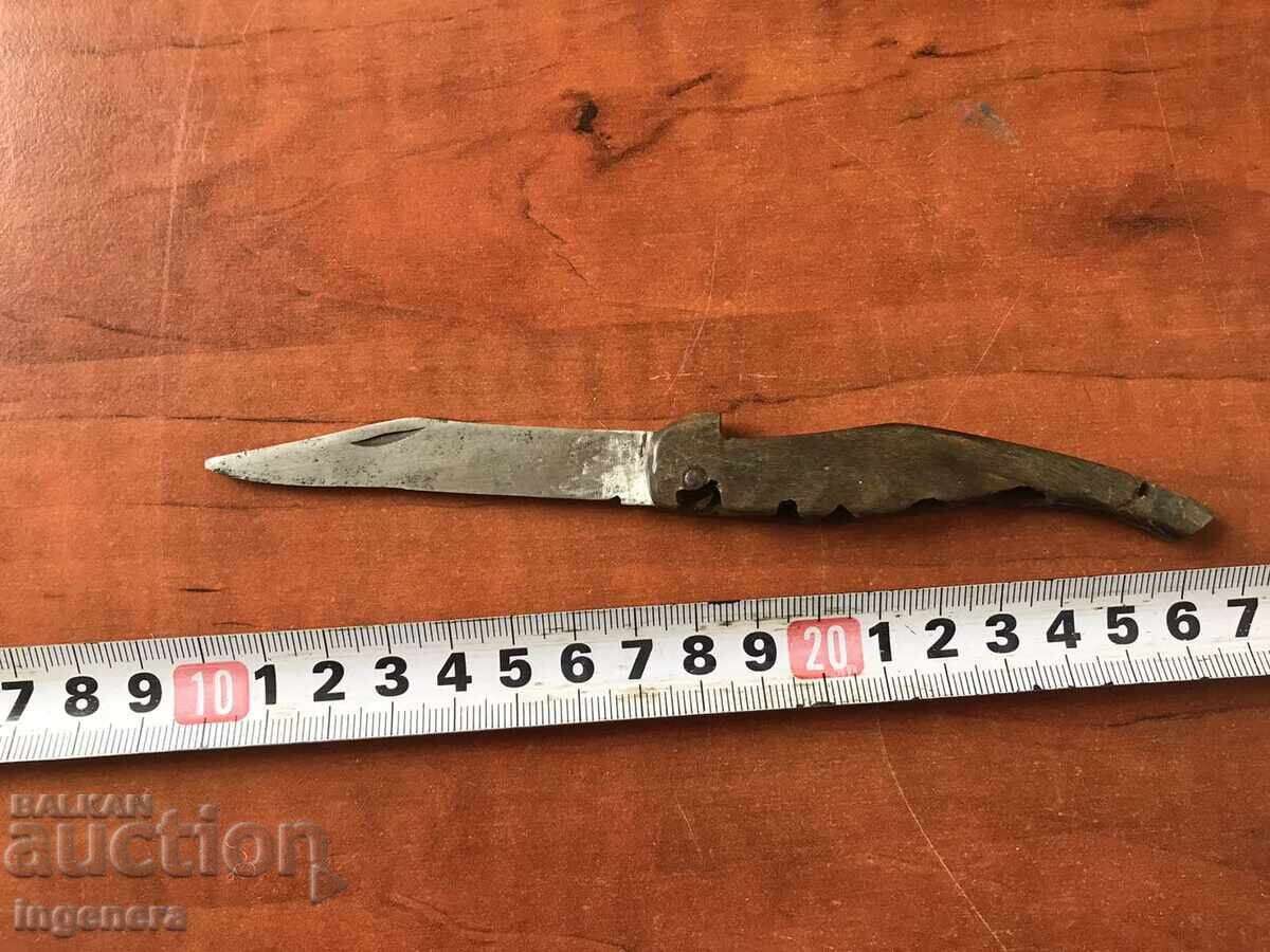 FOLDING KNIFE, VERY OLD, HORN-BLADE, LEG FOLDING KNIFE, VERY OLD, HORN-BLADE, LEG