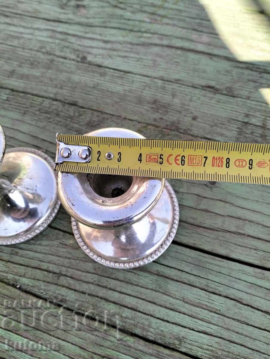 Auction Silver plated candlesticks Auction Silver plated candlesticks