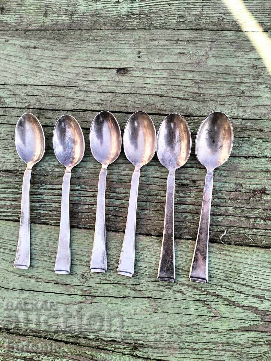 Set of deep silver-plated coffee spoons WMF