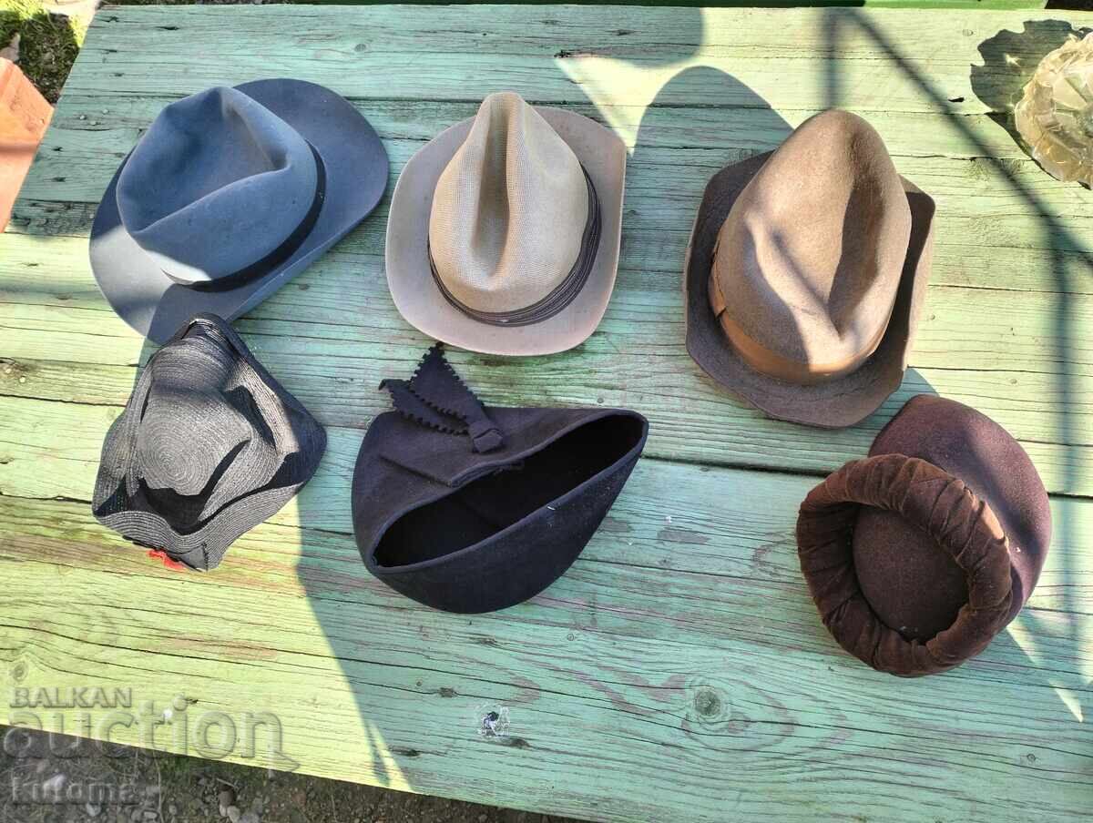 Old hats 6 pieces Old hats 6 pieces